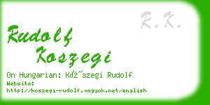 rudolf koszegi business card